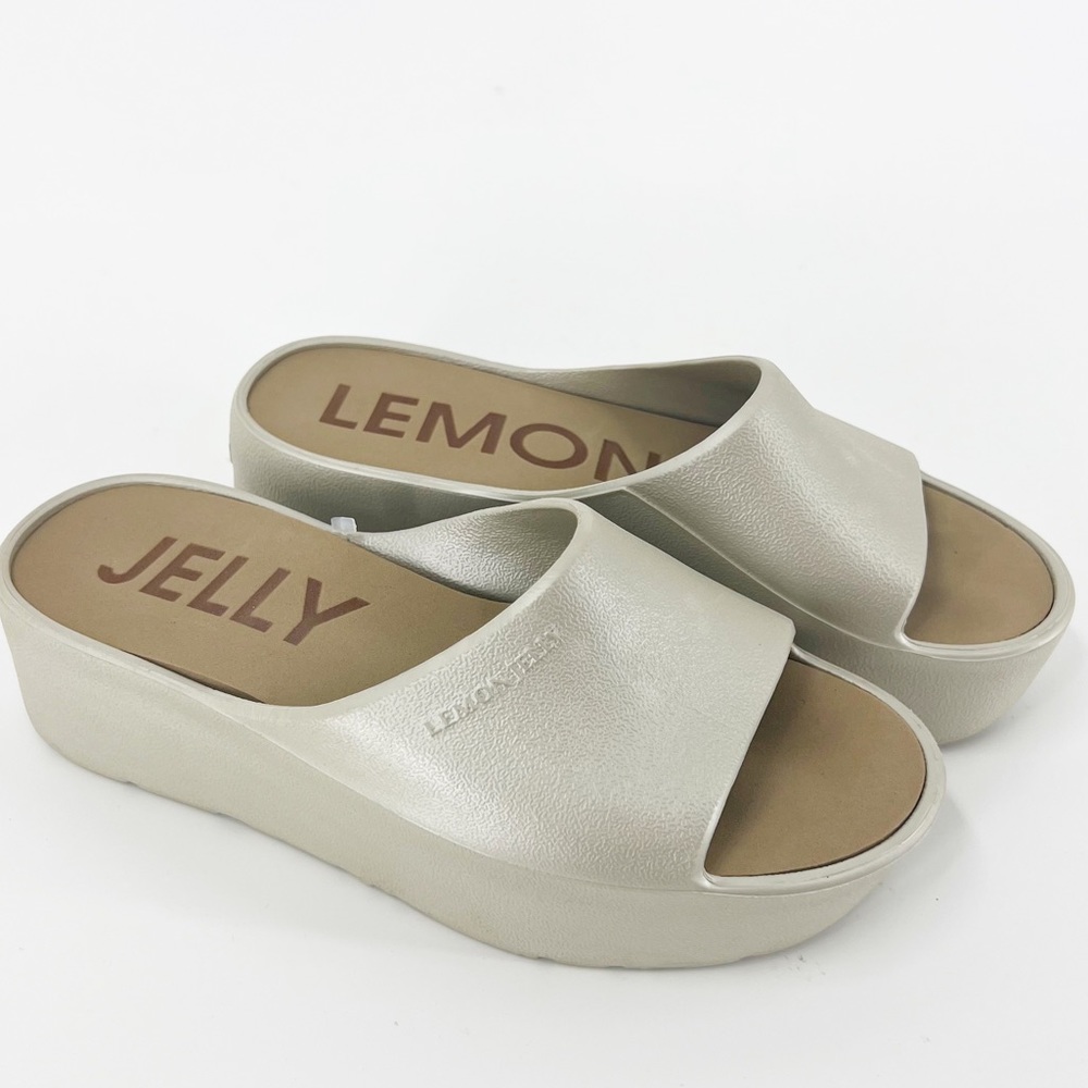 Lemon Jelly Women's Platform Sandals -Cute Water-Friendly Comfort Wedges SIZE 36